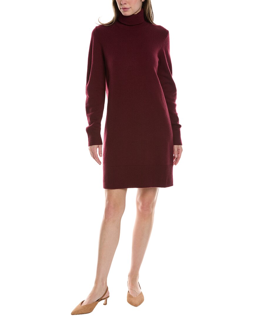 Michael Kors Collection Kaia Turtleneck Cashmere Dress In Burgundy