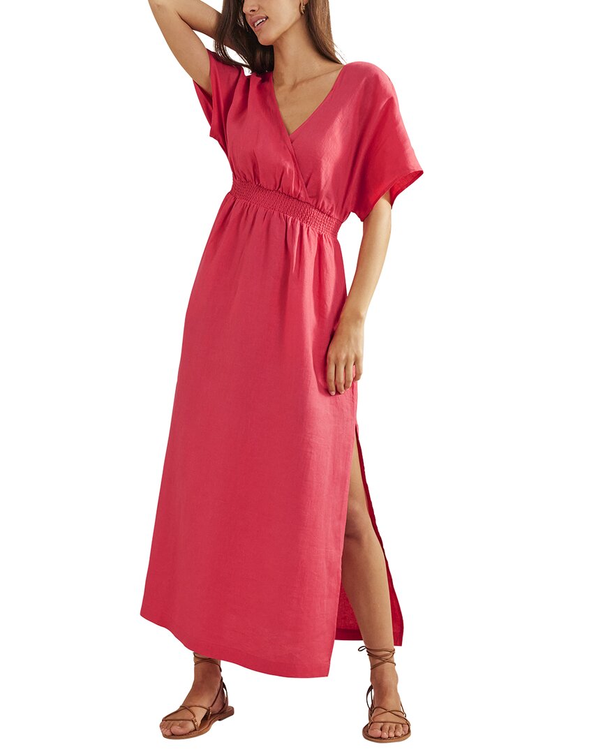 Boden Linen Kaftan Maxi Dress Coral Sunset Women