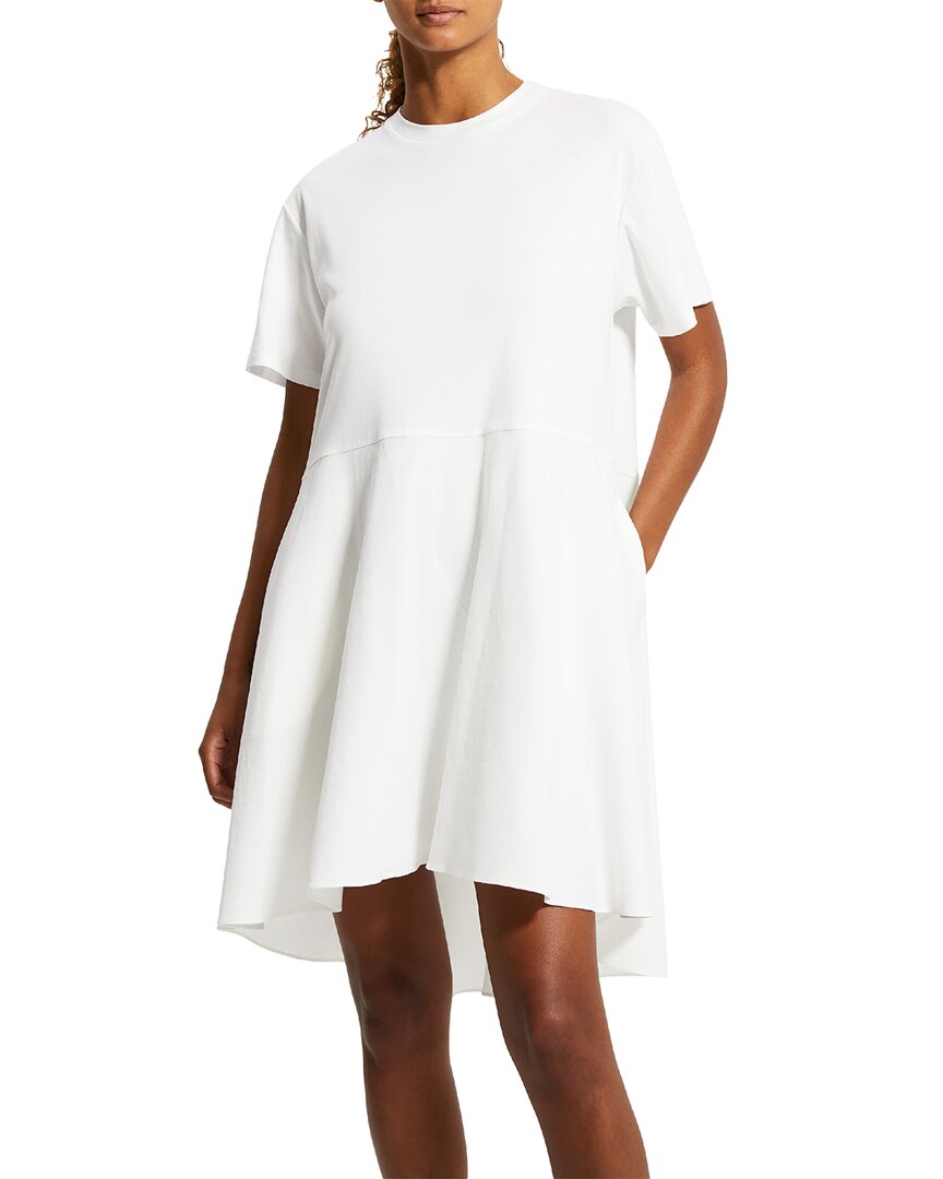 Shop Theory Tiered Linen-blend Mini Dress