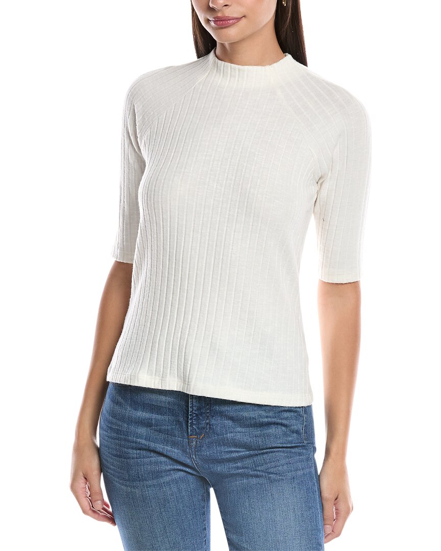 Michael Stars Nadine Mock Neck Top In White