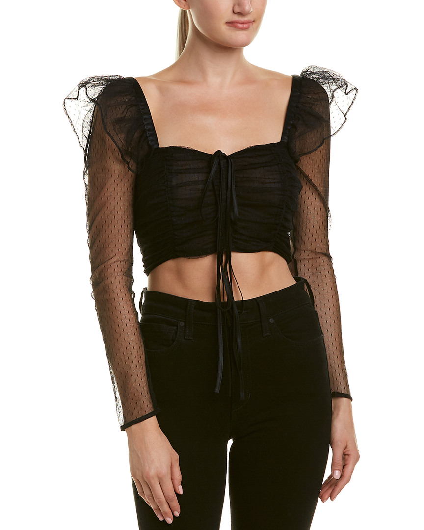 Image of Cinq a Sept Adelise Silk-Trim Top