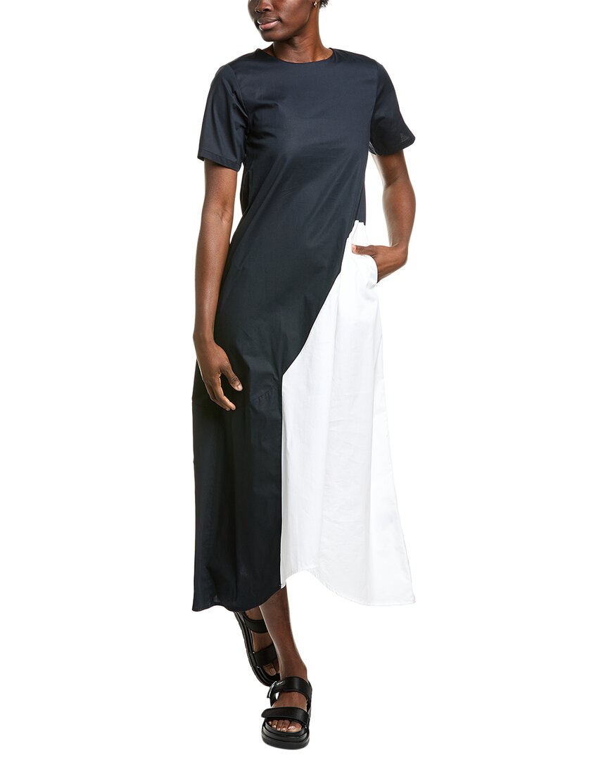 Alpha Studio Girocollo Maxi Dress In Black