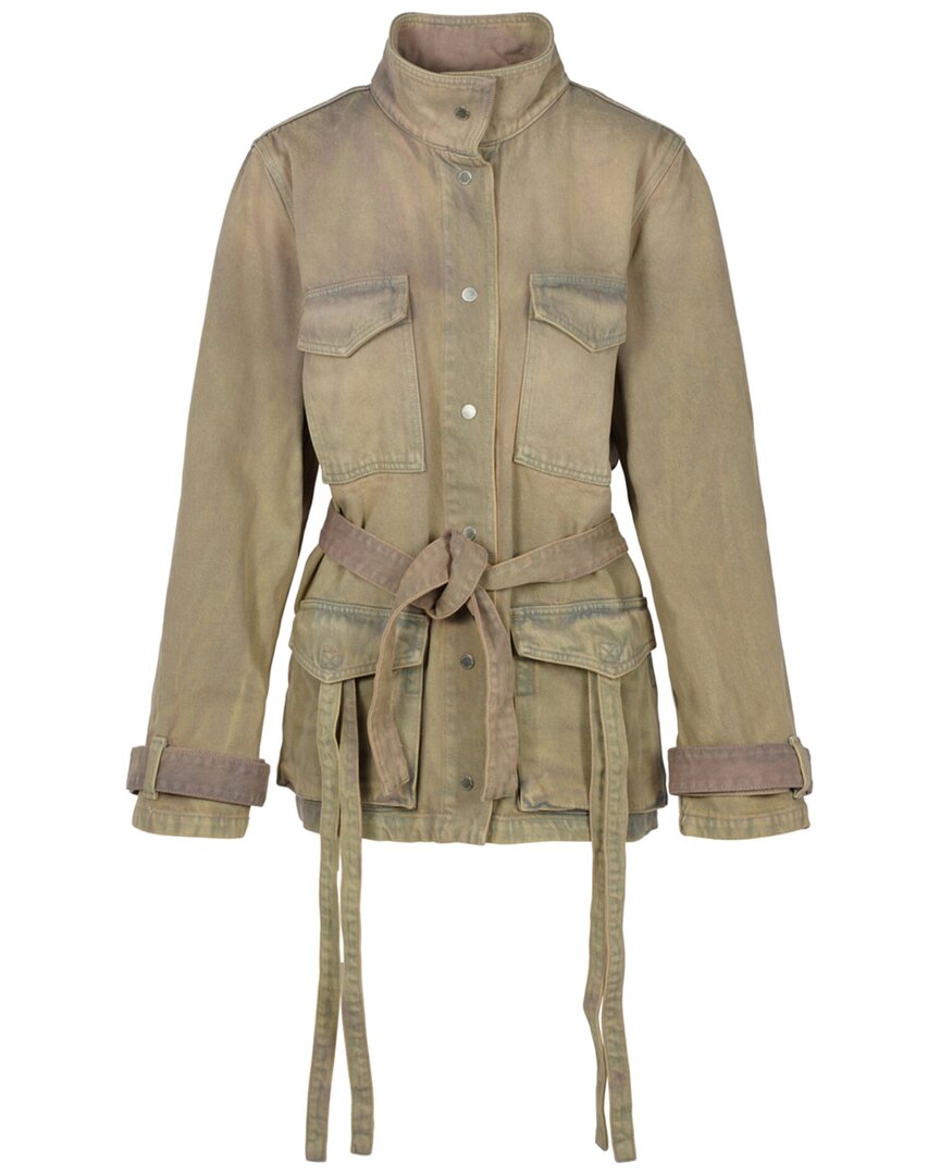 Off-white Woman Denim Outerwear Light Brown Size 0 Cotton
