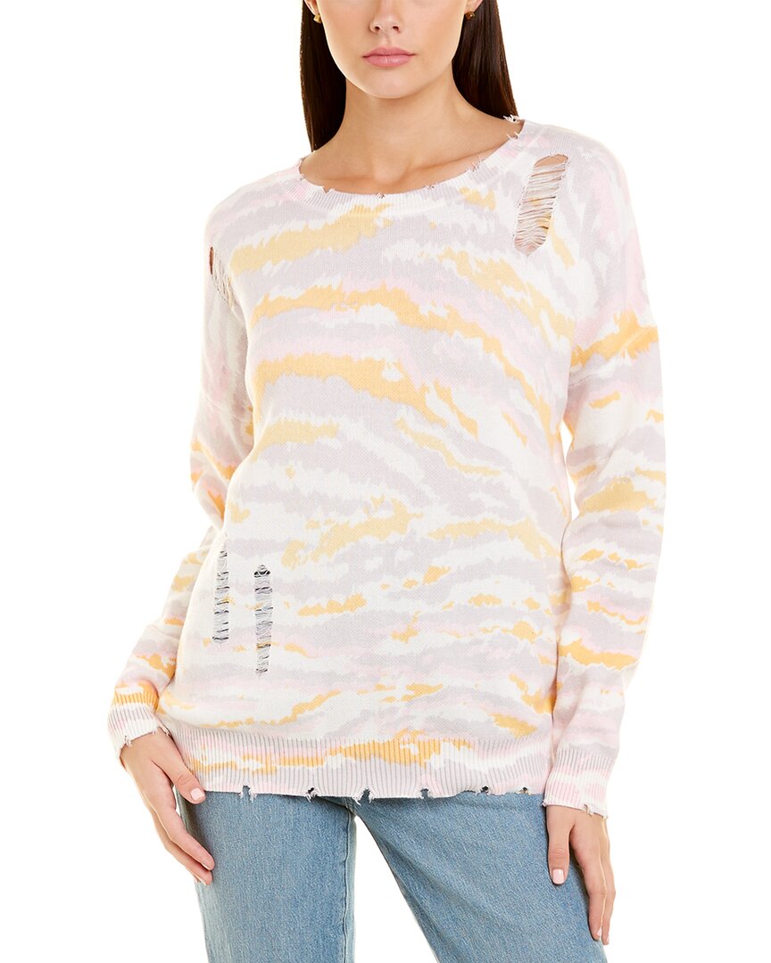 Shop Fate Distressed Sweater In Pink