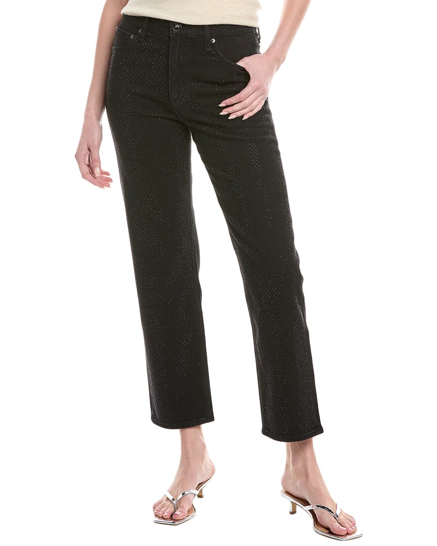 Rag & Bone Harlow Mid-rise Ankle Sirin Jewel Straight Jean