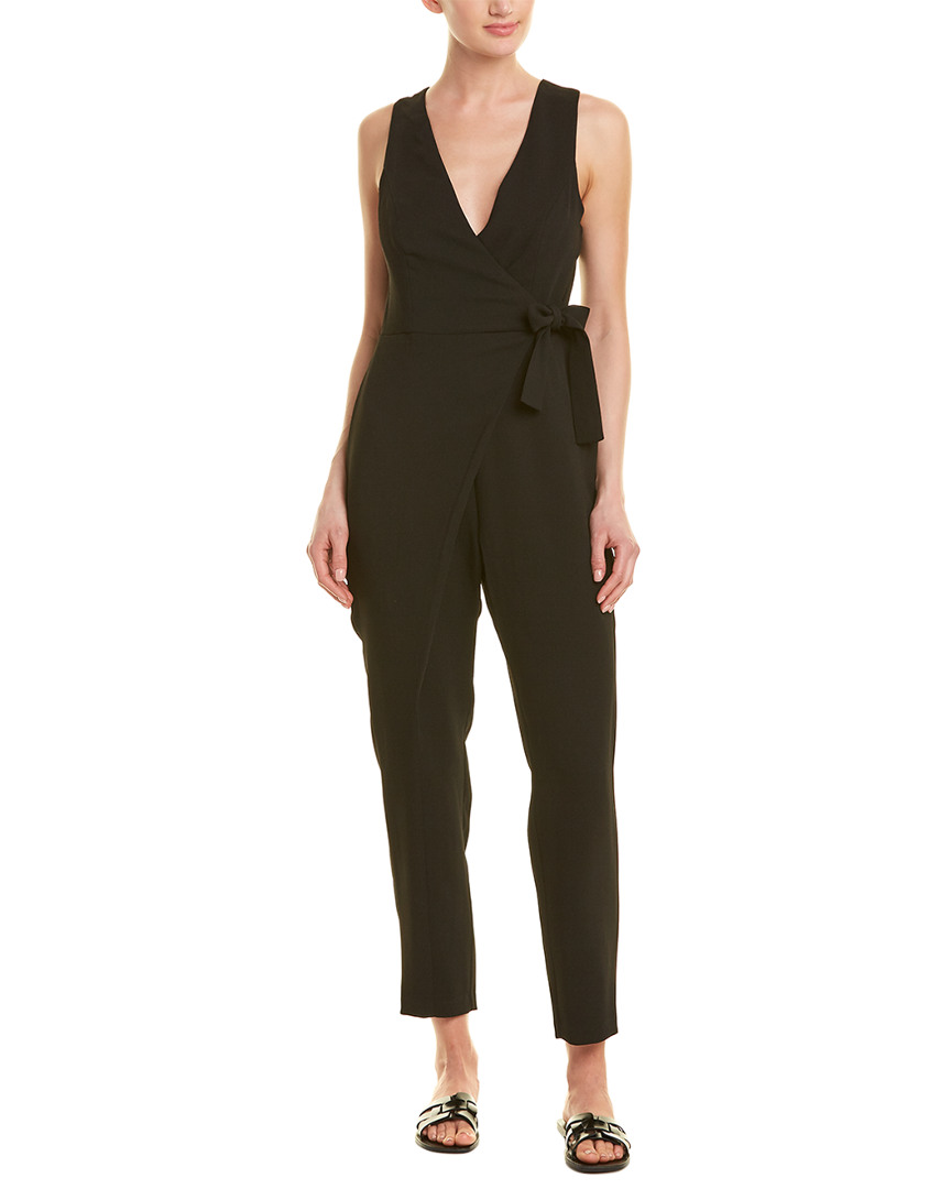 Image of BCBGeneration Crepe Faux Wrap Jumpsuit