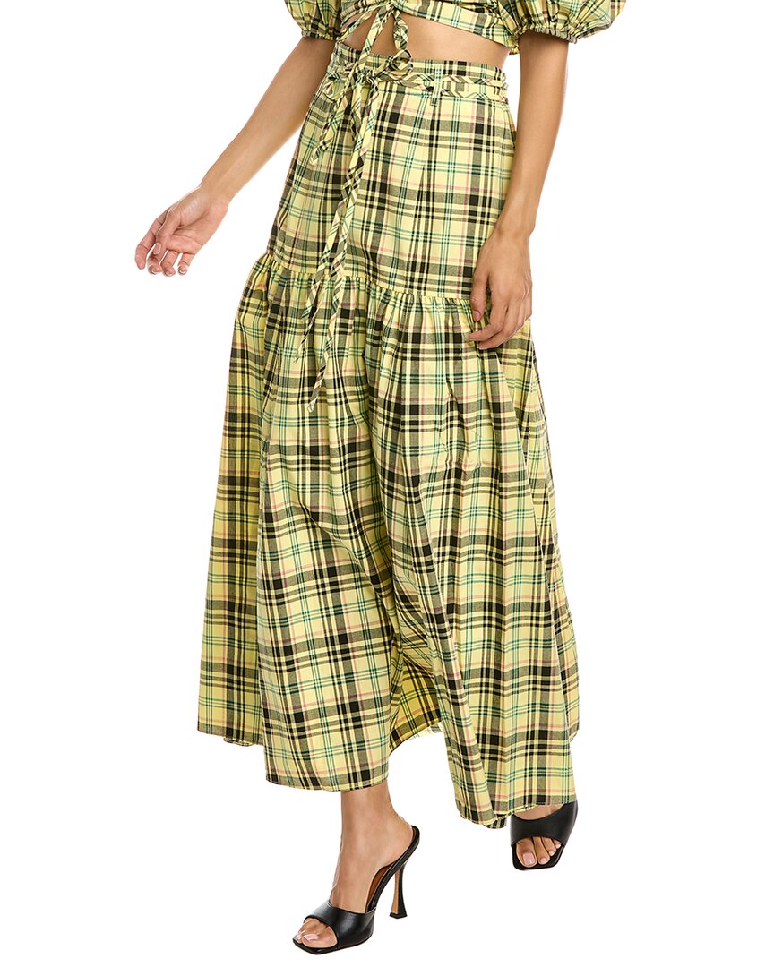 Derek Lam 10 Crosby Milly Skirt In Yellow