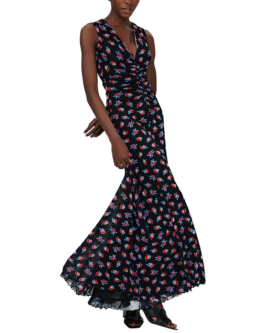 Diane Von Furstenberg Solveigh Reversible Maxi Dress In Black