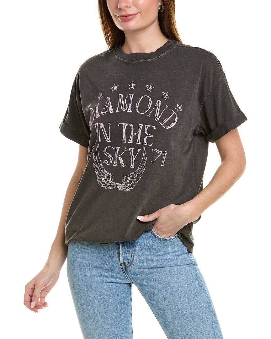 Shop Girl Dangerous Diamond In The Sky 71 T-shirt In Black