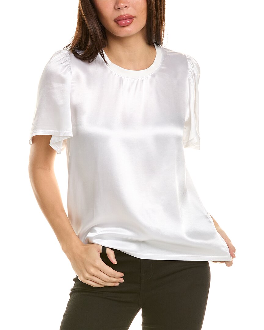 Shop Nation Ltd Toni Flutter Sleeve Top In White