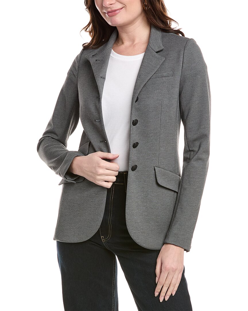 Rag & Bone Slade Long Ponte Blazer In Gray