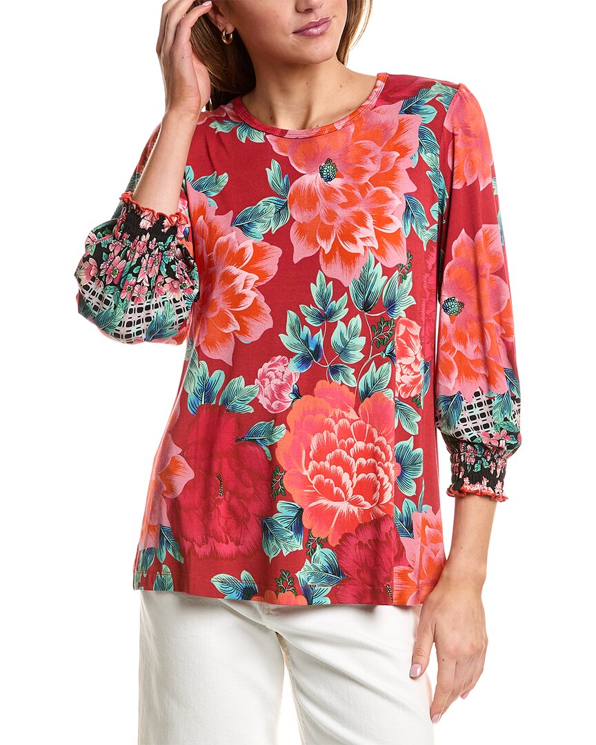 Johnny Was All-over Floral Print T-shirt