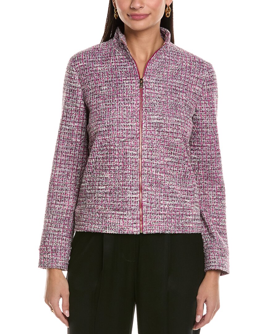 St John St. John Tweed Jacket In Pink