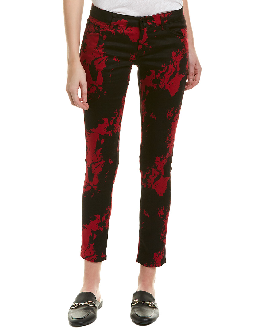 Image of The Kooples Jeans Burgundy Skinny Crop