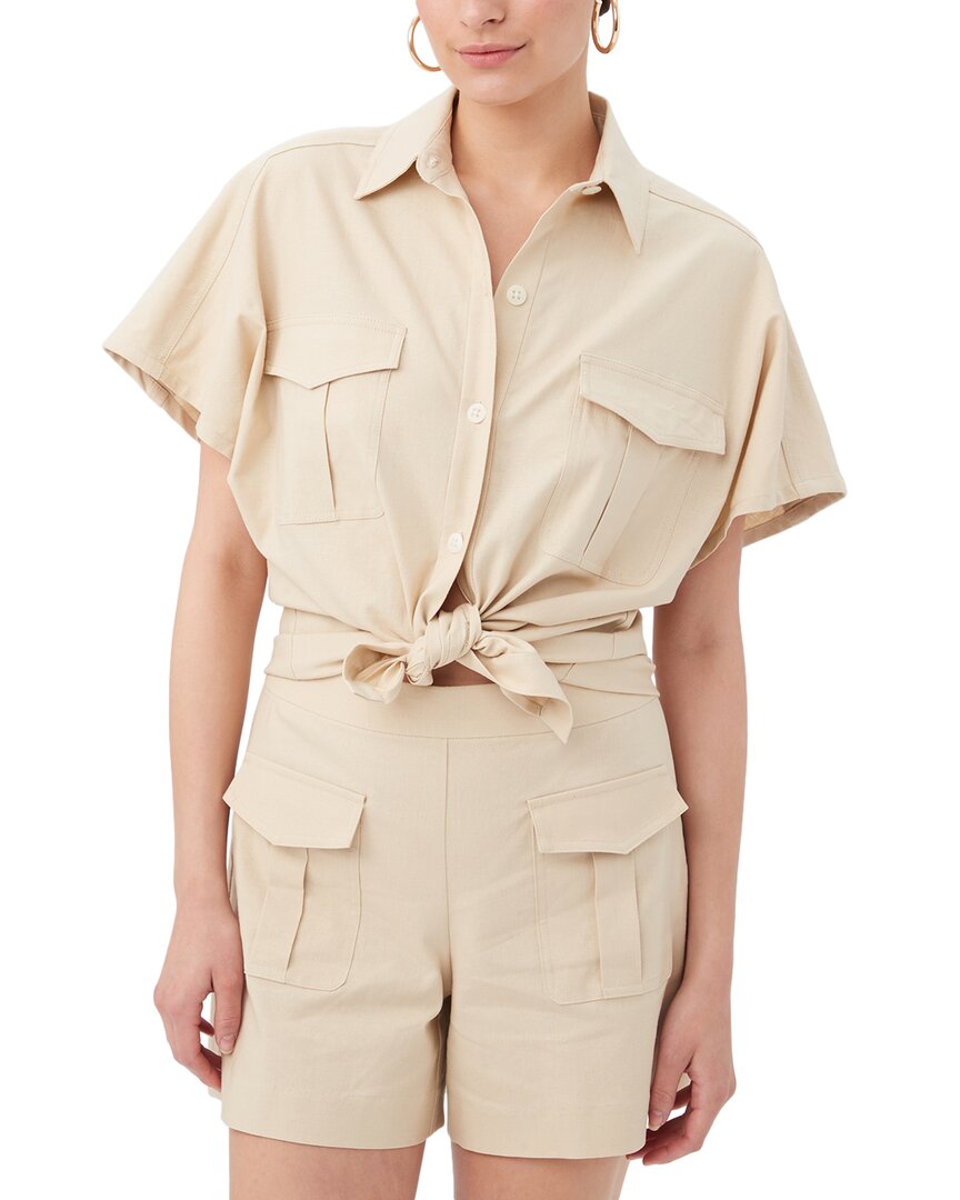 TRINA TURK TRINA TURK VARA LINEN-BLEND TOP