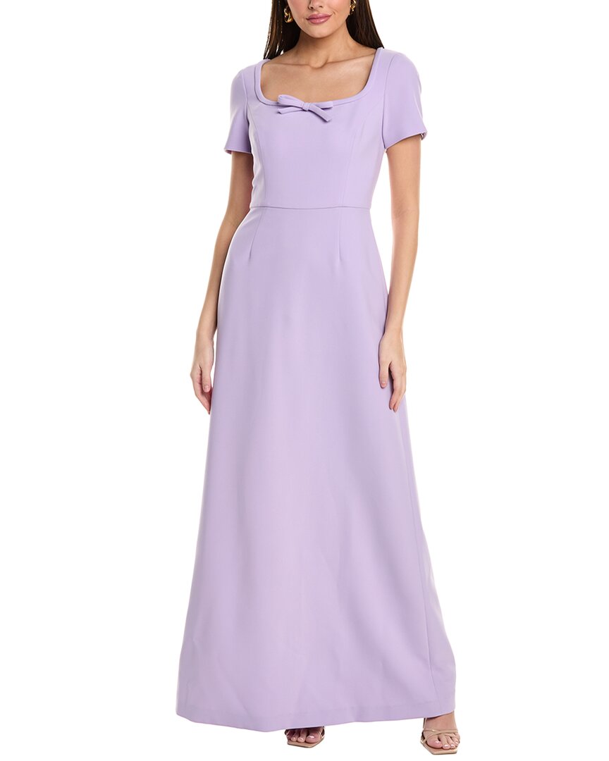 Carolina Herrera Square Neck Gown In Purple