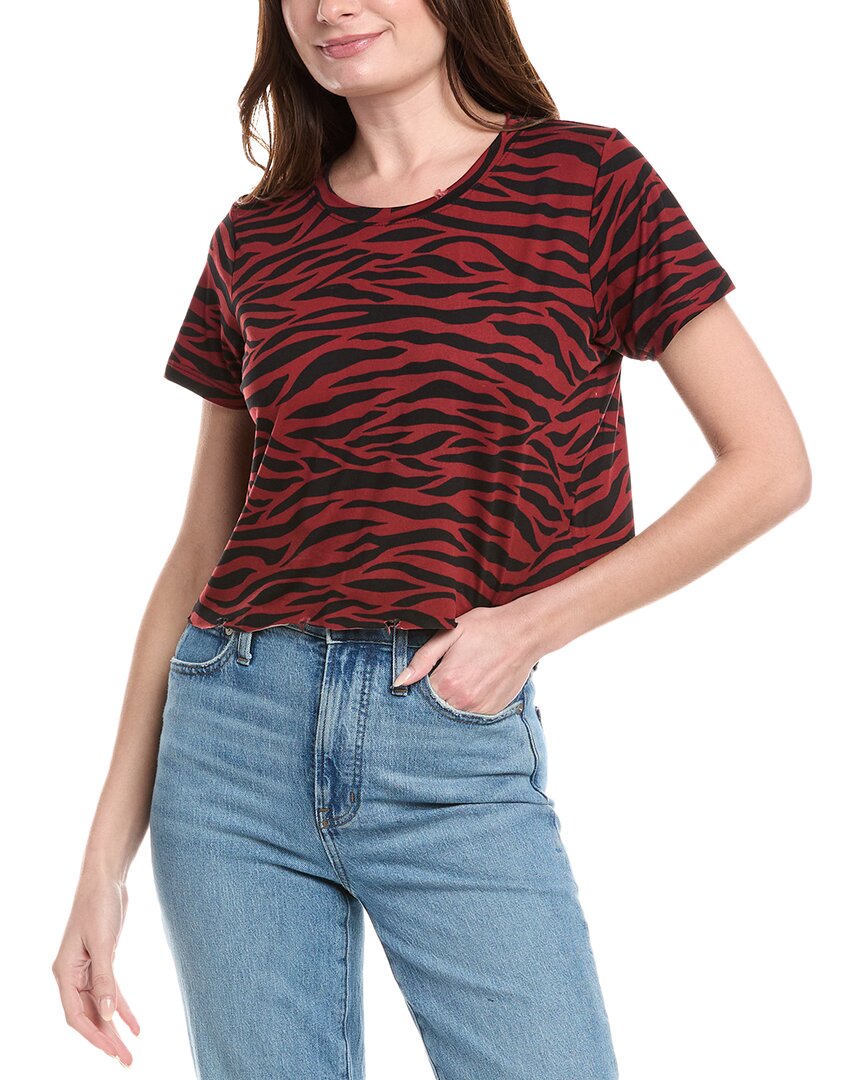 Prince Peter Zebra Crop T-shirt In Red