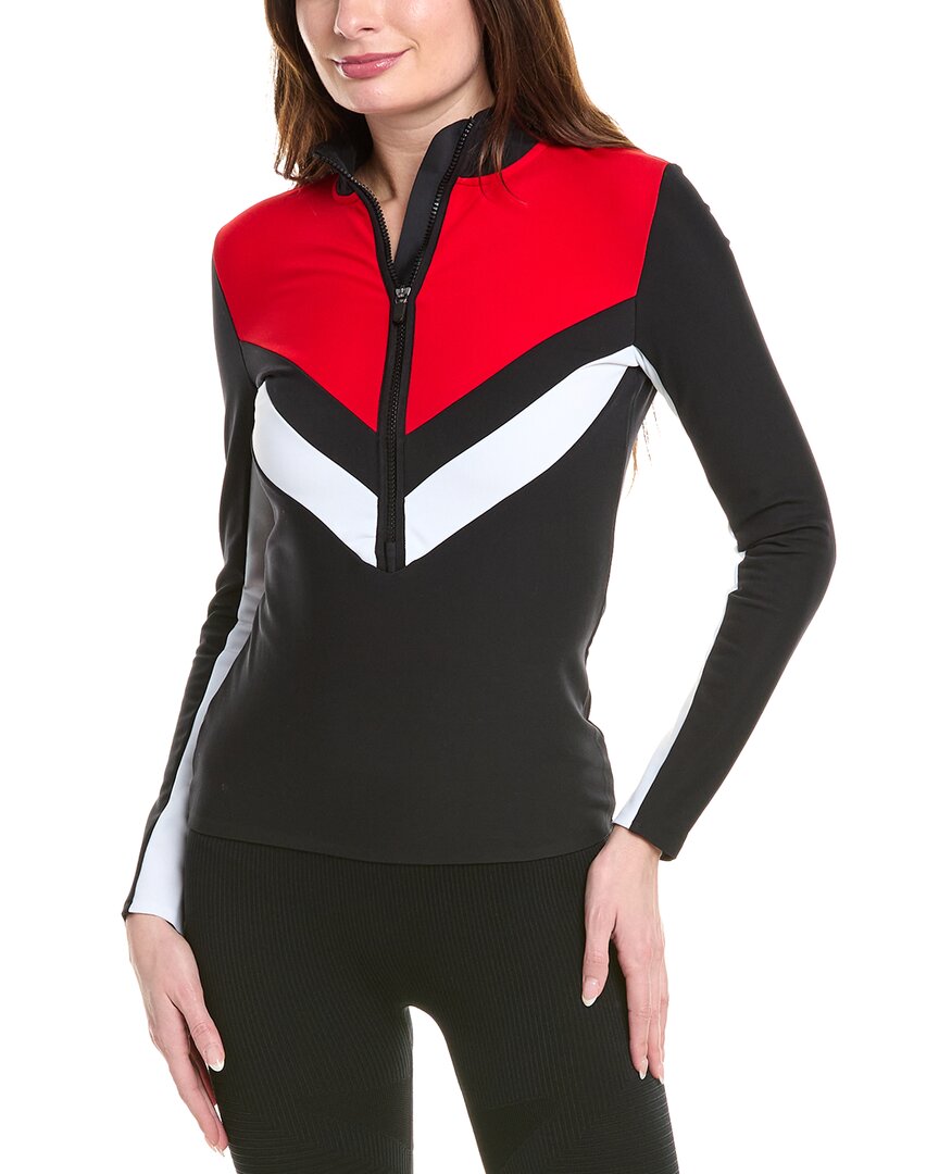 Perfect Moment Jg Thermal Half-zip Top S In Red