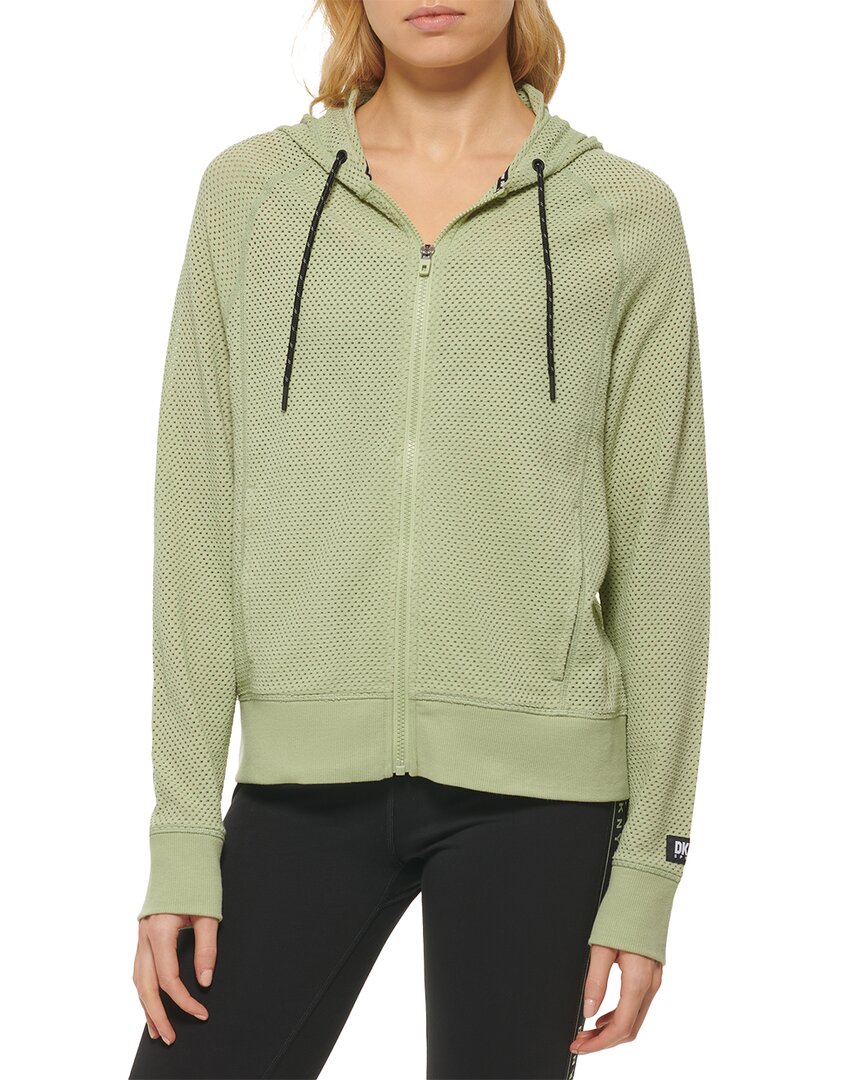 Dkny Sprint Mesh Relaxed Zip Hoodie