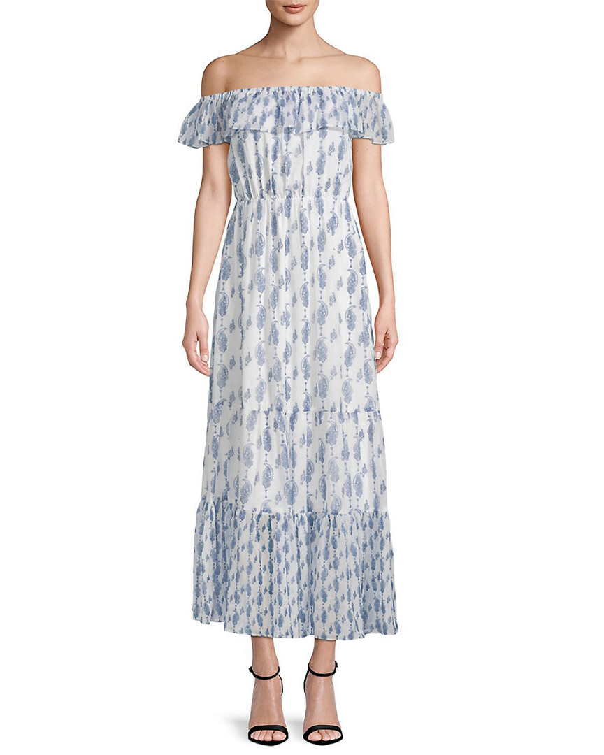Image of st sight Printed Off-The-Shoulder Maxi Dress