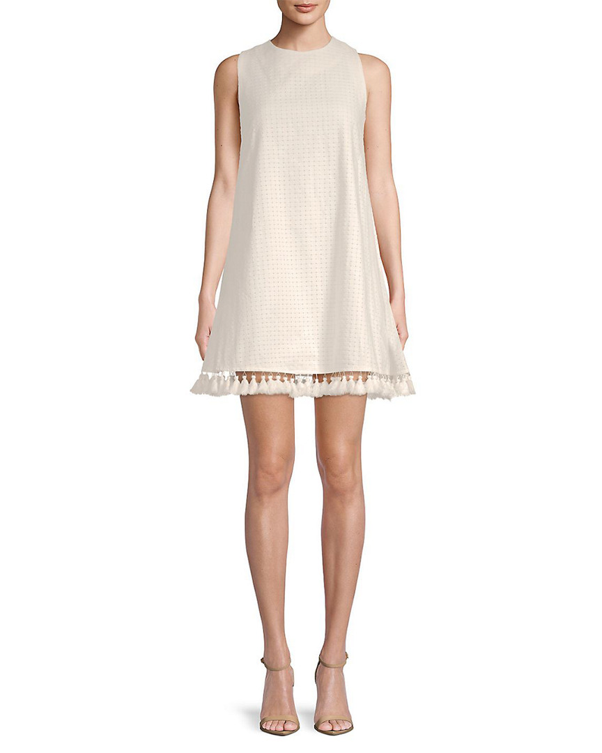 Image of ENGLISH FACTORY Tassel-Trimmed Shift Dress
