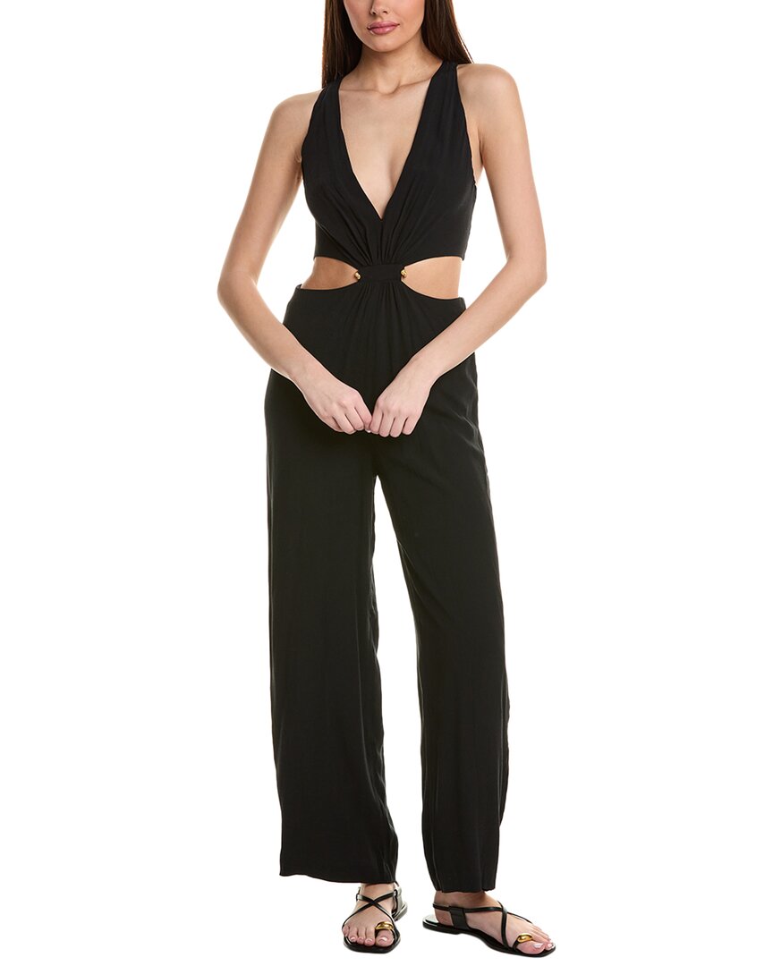 Shop Vix Solid Nayara Jumpsuit In Black