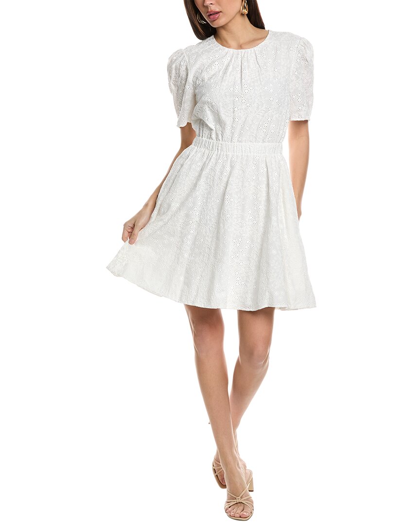 Shop Jason Wu Eyelet Mini Dress In White