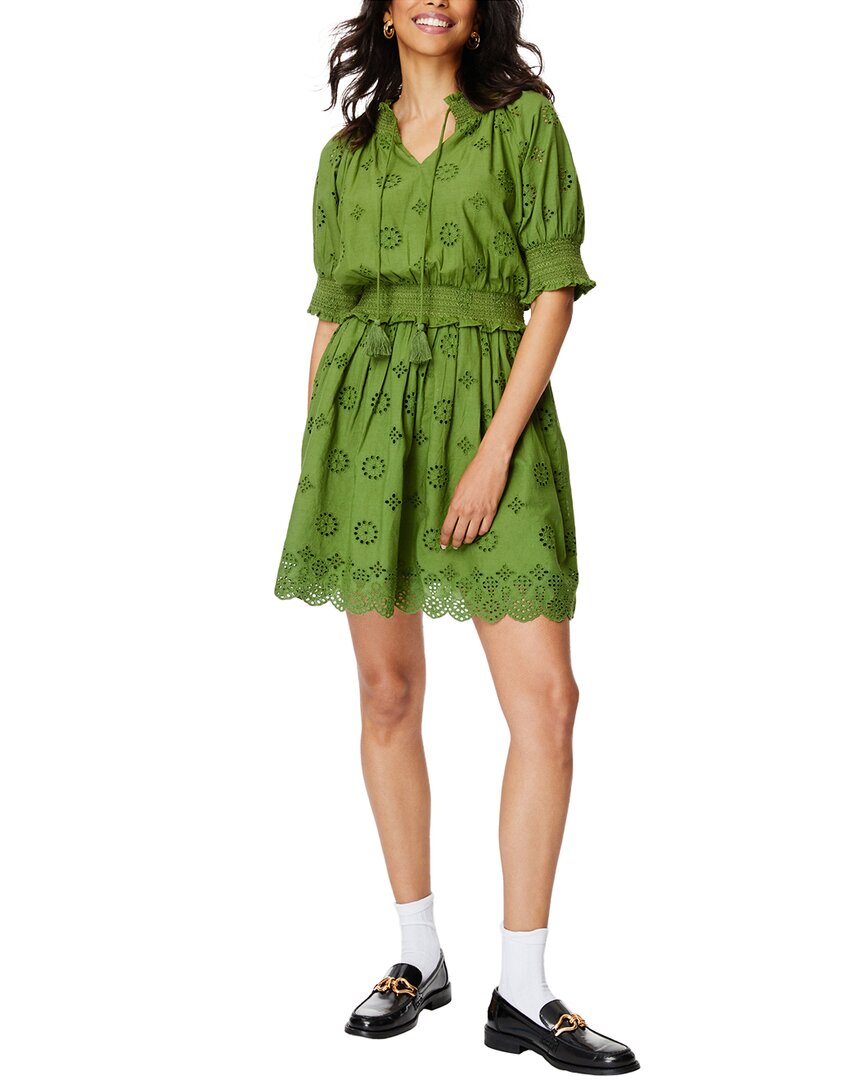 Shop Roller Rabbit Astra Eyelet Fiorella Mini Dress In Green