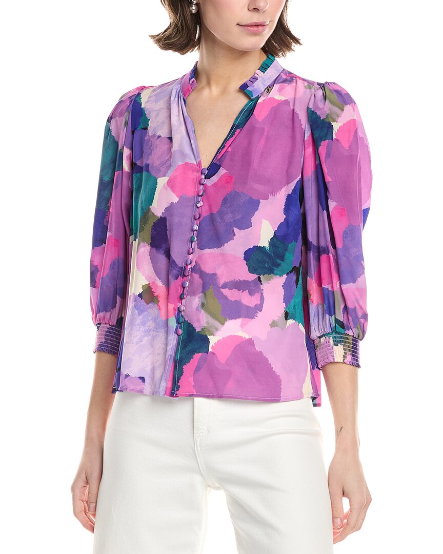 Tyler Boe Krista Silk Top In Purple