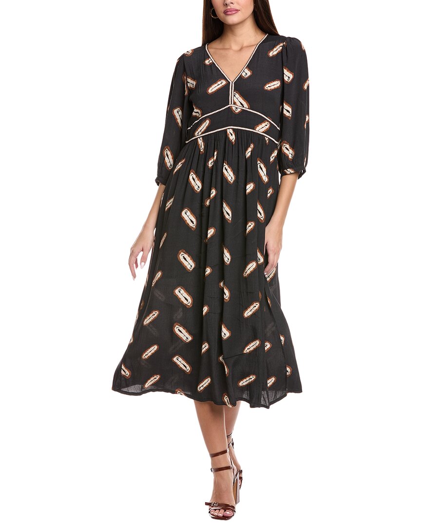Ba&sh Cassiopee Midi Dress In Black