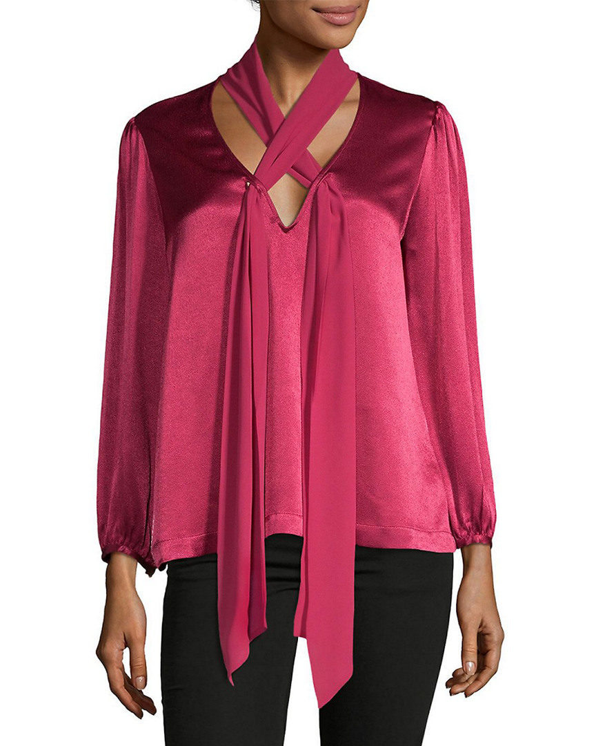 Image of Ella Moss V-Neck Tie Front Top