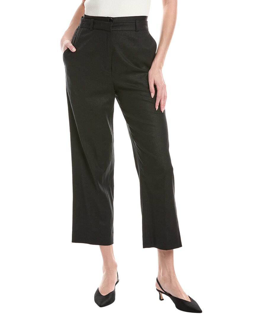 Shop Favorite Daughter The Bea Linen-blend Pant In Black