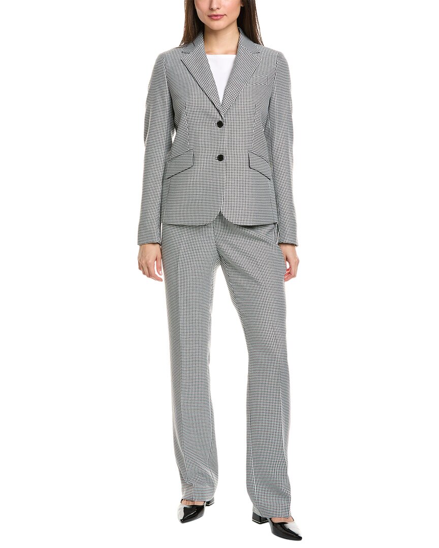 Anne Klein 3p Skirted Suit Set In Black
