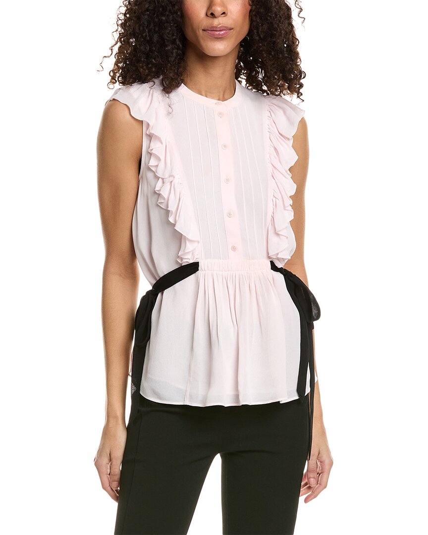 Shop Ted Baker Ruffle Blouse In Pink