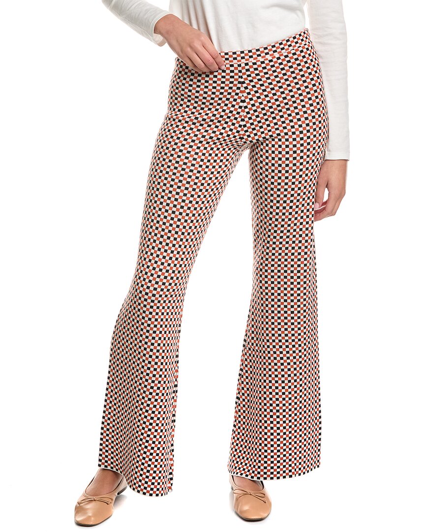 Shop Minnie Rose Jacquard Flared Pant In Brown