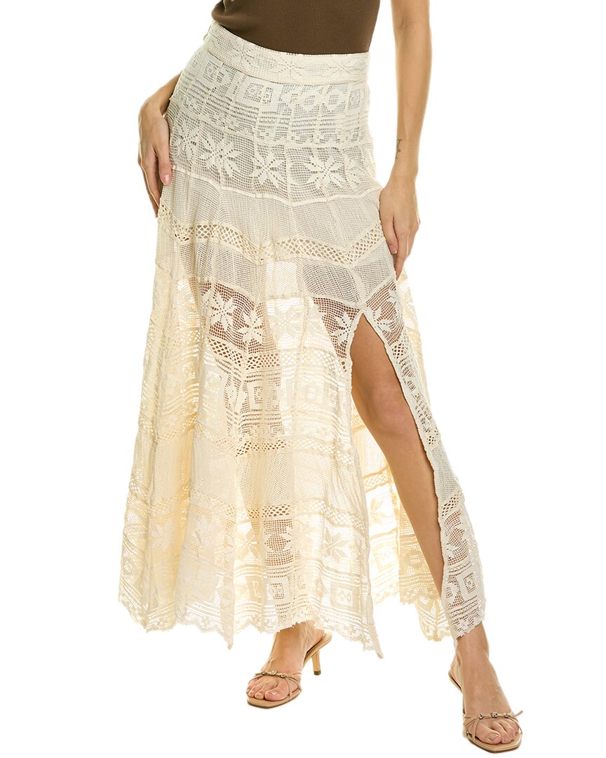 Free People Rebel Crochet Maxi Skirt In White | ModeSens