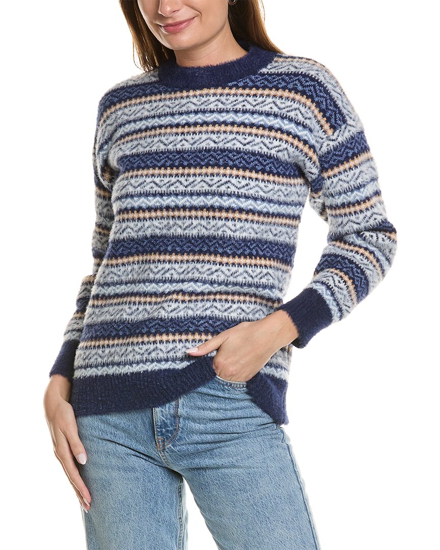 Shop Serenette Fuzzy Sweater In Blue