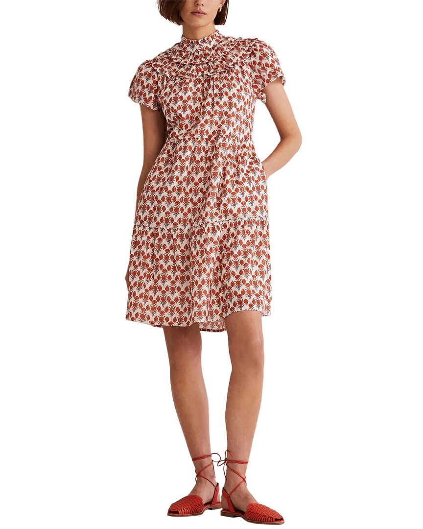 Boden Ruched Detail Metallic Dress In Nocolor | ModeSens