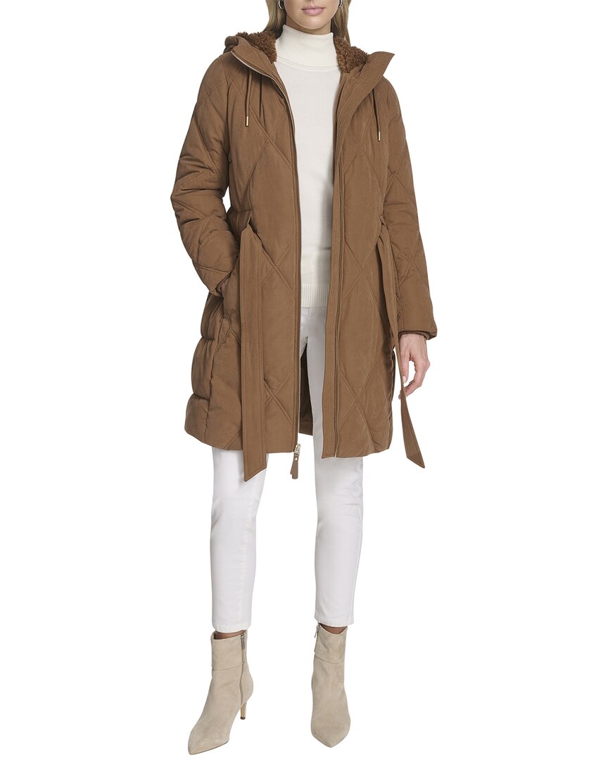 Andrew Marc Hollis Quilted Parka In Brown