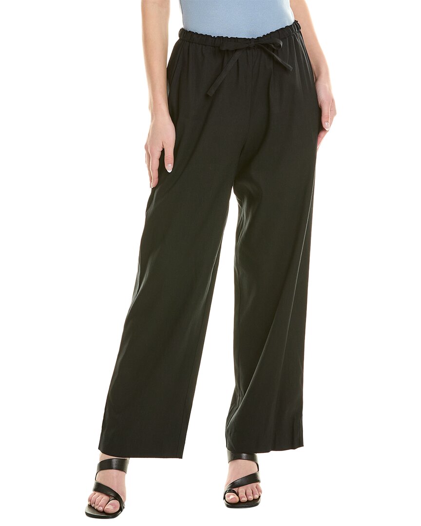 Shop Rebecca Taylor Linen-blend Pant In Black