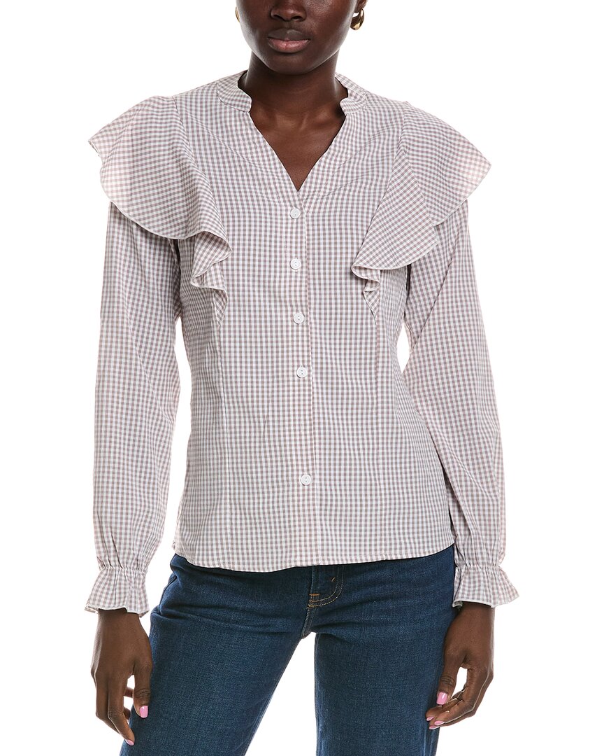 Brook + Lynn Shirt In Brown