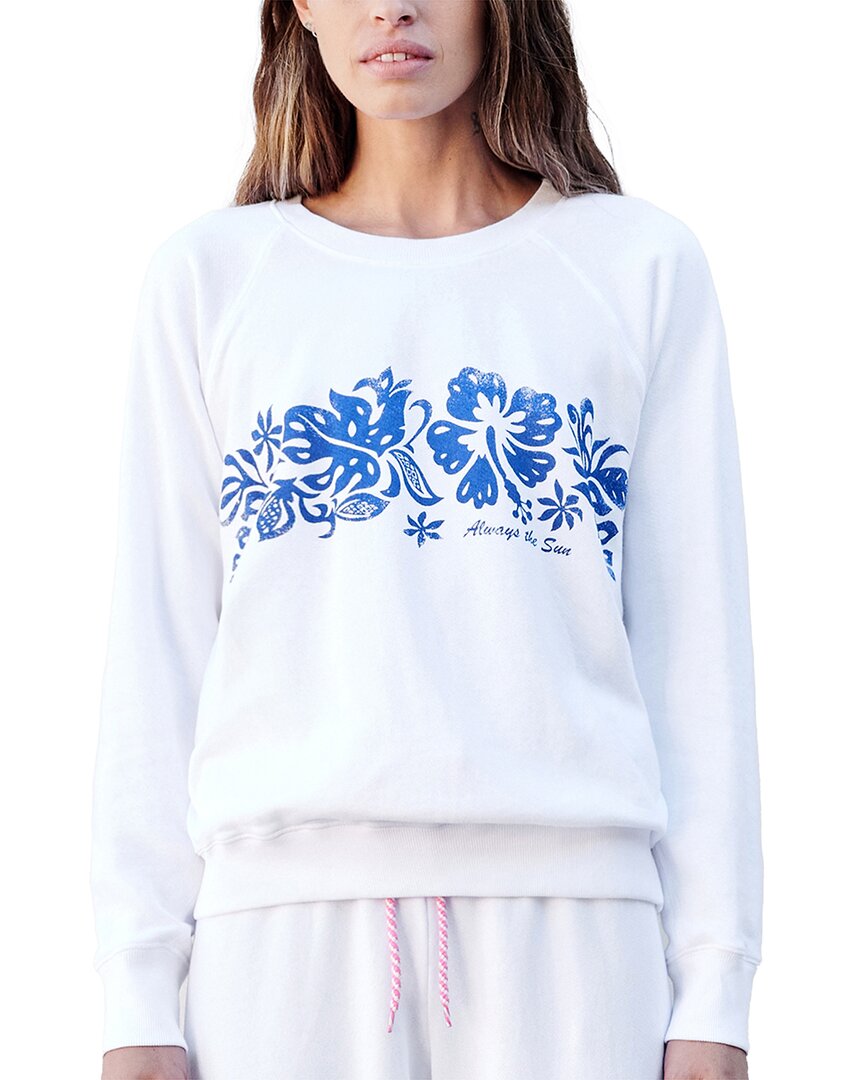 Shop Sundry Retro Aloha Sweatshirt In White