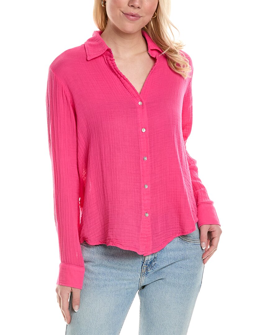 Shop Sundry Button-down Top In Pink