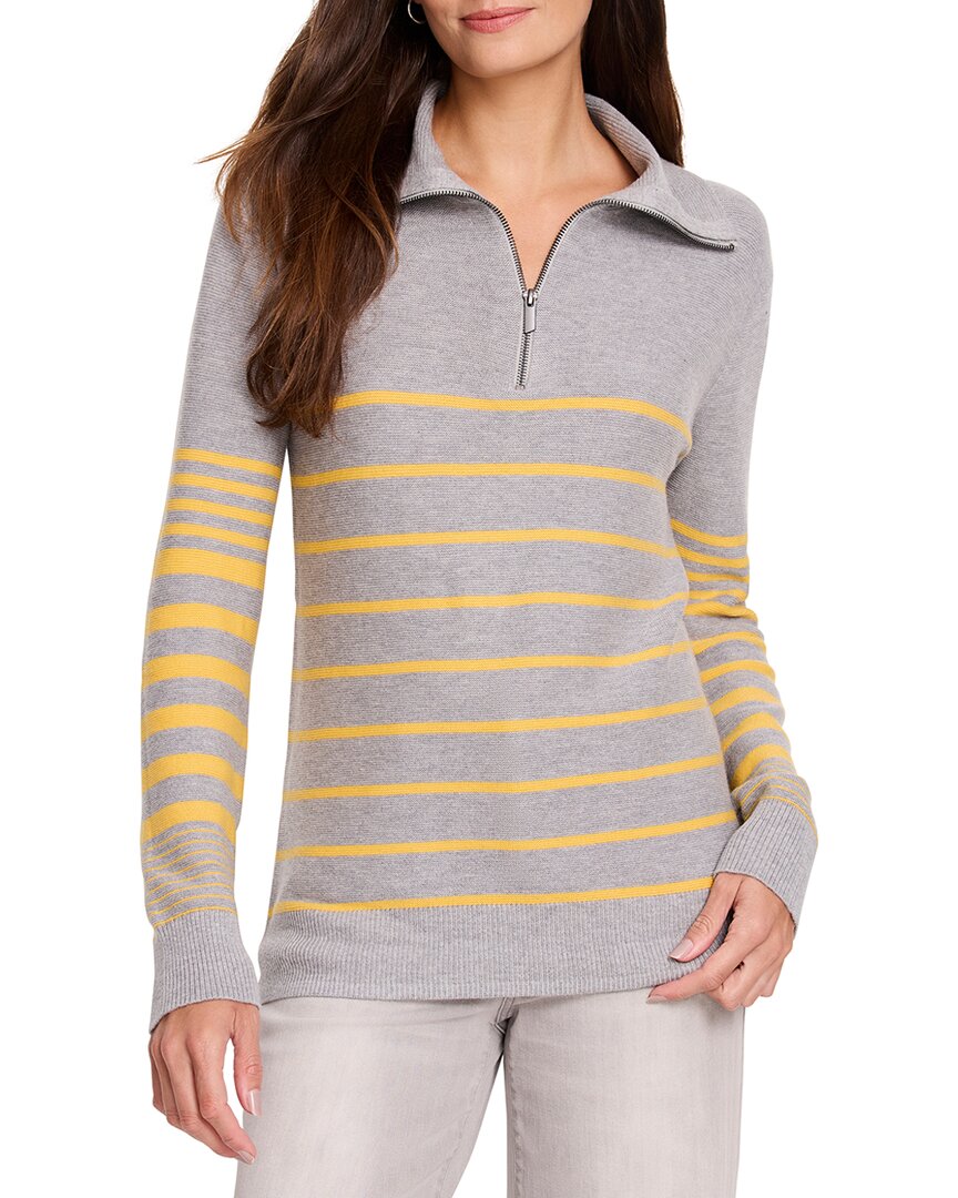 Nic + Zoe Nic+zoe Easy Stripe Half Zip Sweater