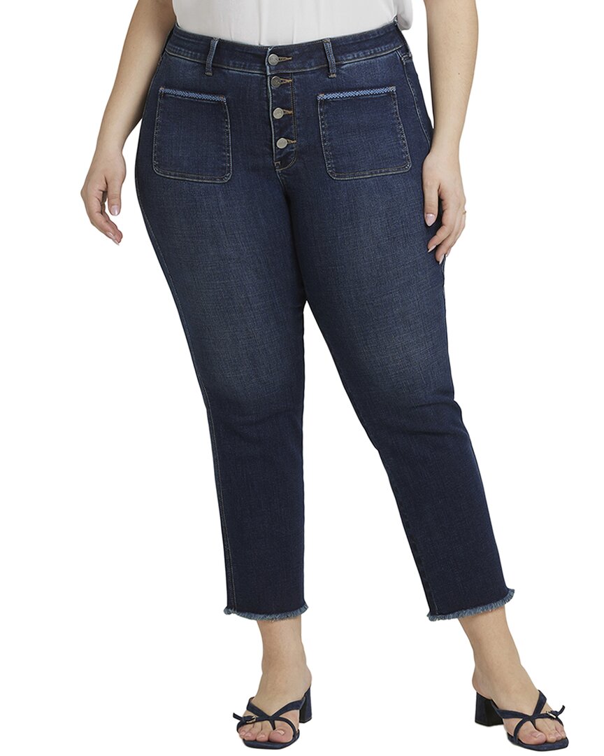 Nydj Marilyn Geometric Tape Patch Pocket Ankle Jeans