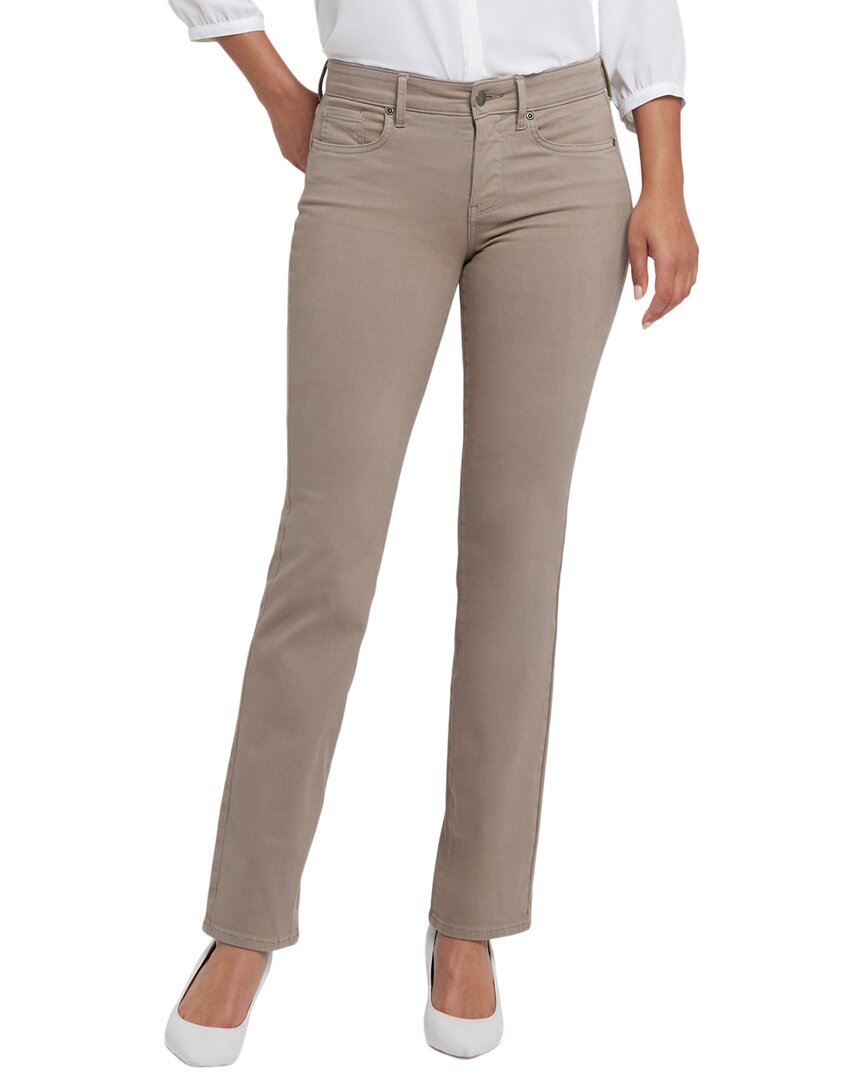 Nydj Petite Marilyn High Rise Straight Jeans In Black