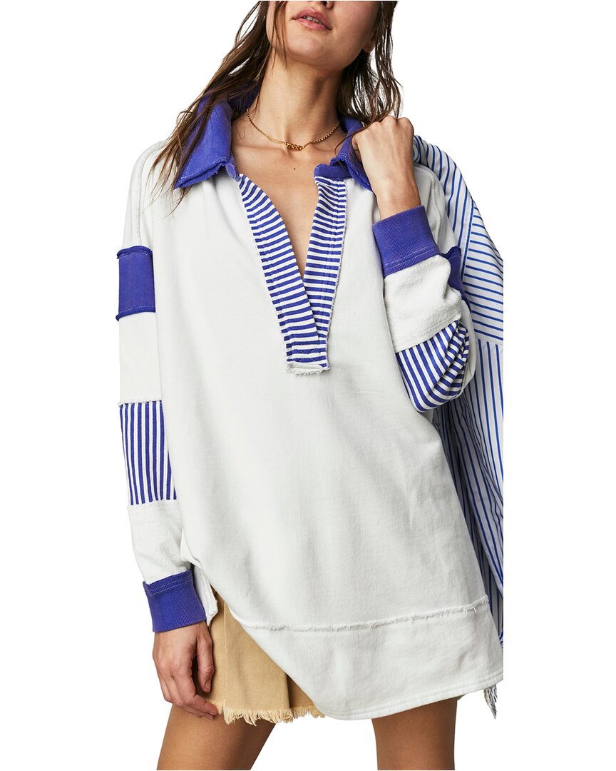 Shop Free People Clean Prep Polo Pullover In White