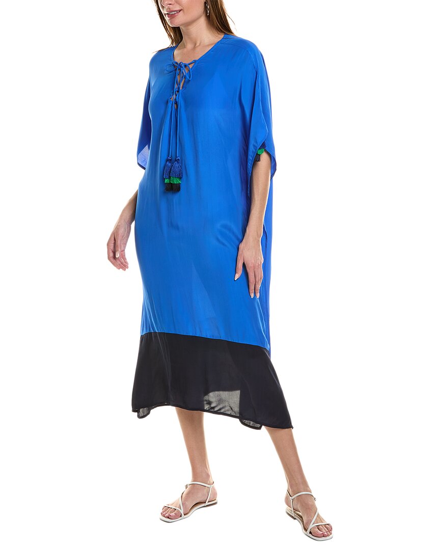 Shop Tommy Bahama Colorblocked Caftan In Blue