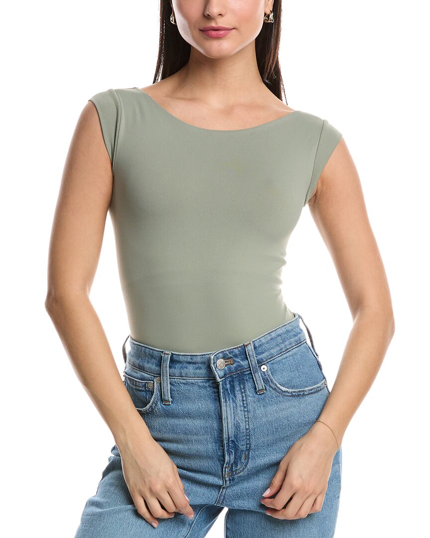 Free People Clean Lines Boatneck Bodysuit In Brown
