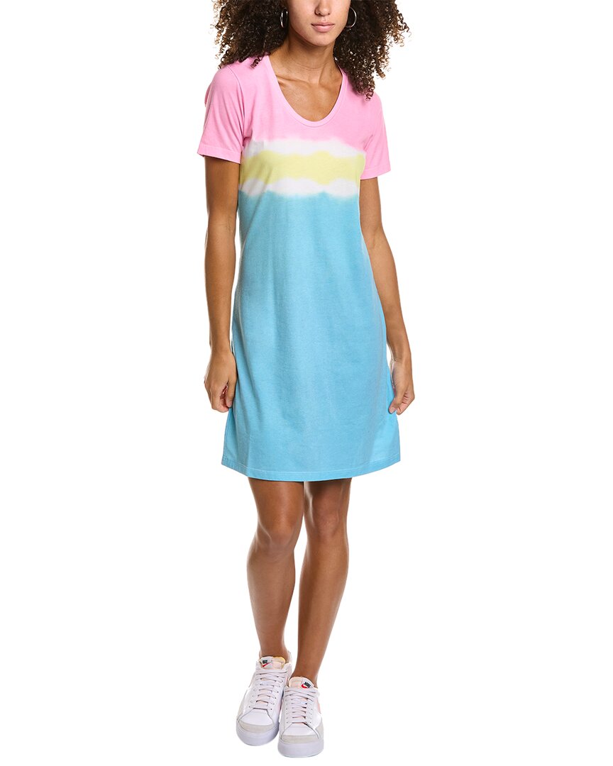 Shop Sol Angeles Spring Dip Dye T-shirt Dress In Blue